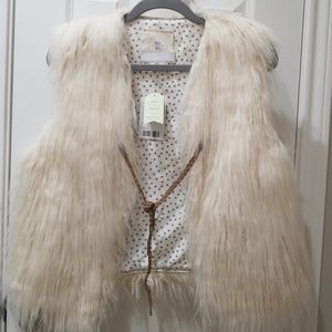 Anthropology Faux Fur vest w/tag still on